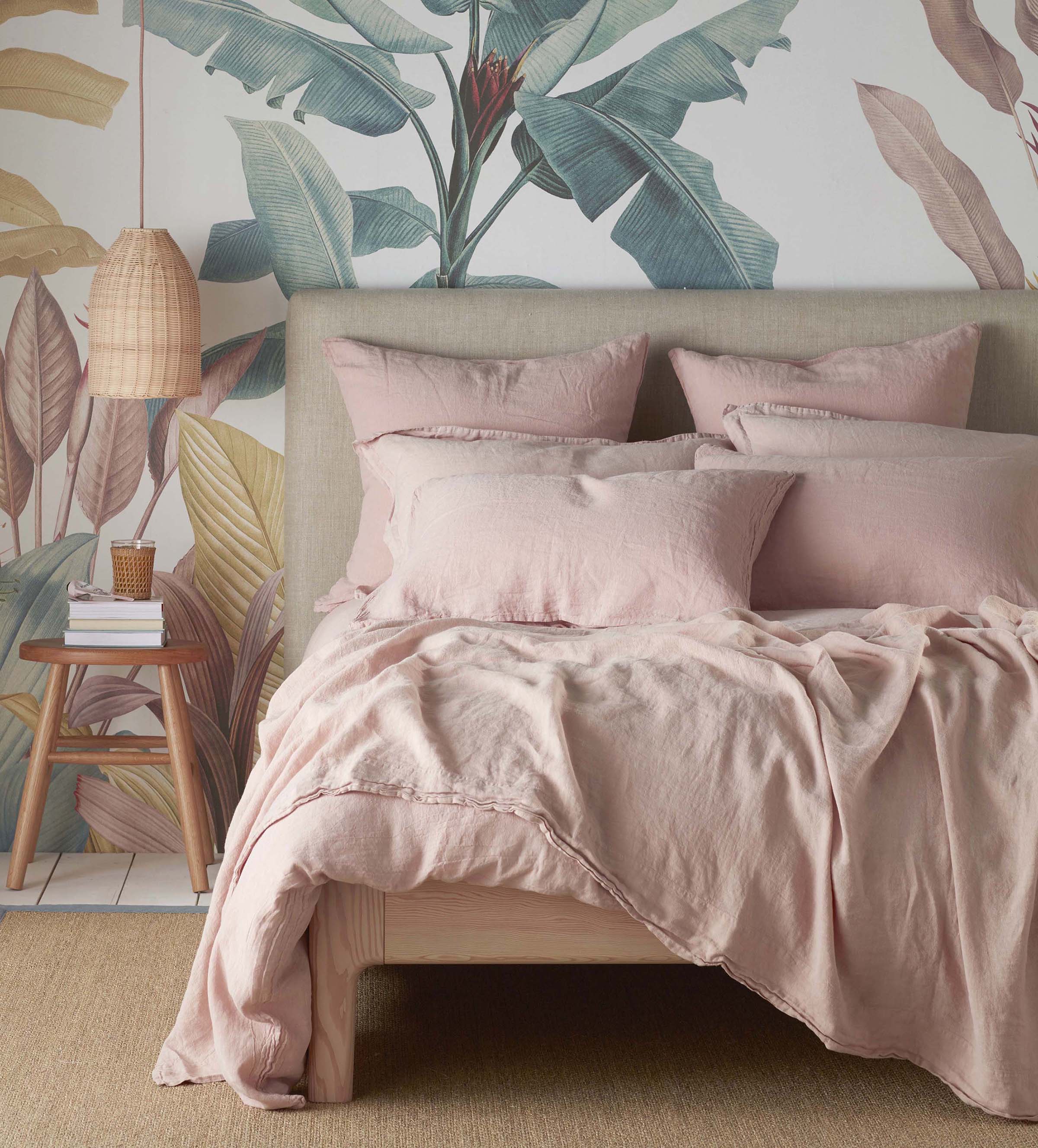 Blush Pink 100% Linen Bedding