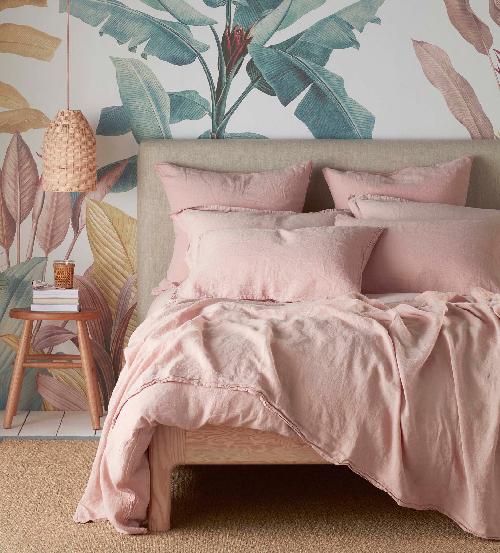 Blush Pink 100 Linen Bedding Secret Linen Store