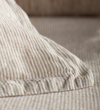 Natural Sid Stripe 100% Linen Oxford Pillowcase