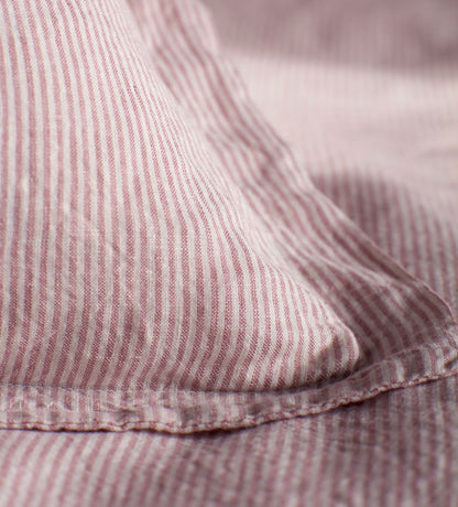 Vintage Rose Sid Stripe 100% Linen Bed Linen