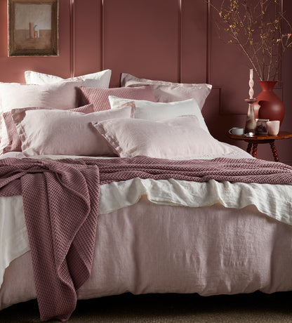 Vintage Rose Sid Stripe 100% Linen Bed Linen
