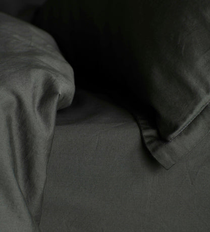 SUPER SOFT SATEEN OLIVE GREEN FITTED SHEET