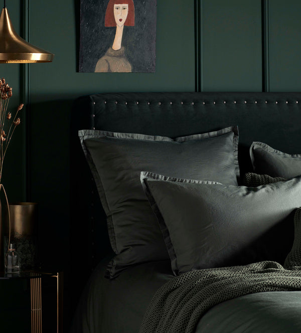 SUPER SOFT SATEEN OLIVE GREEN PILLOWCASES