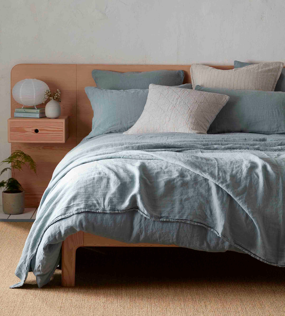 Teal 100% Linen Bedding