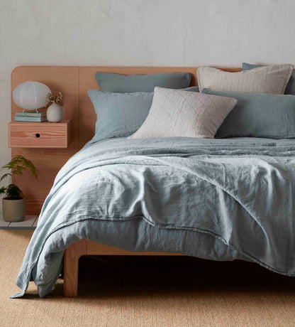Teal 100% Linen Bedding