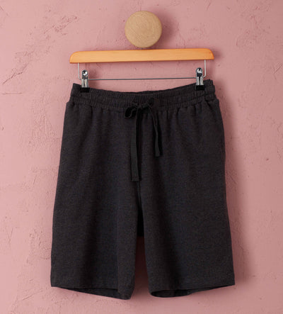 Tom Organic Shorts Charcoal Cut Out Front