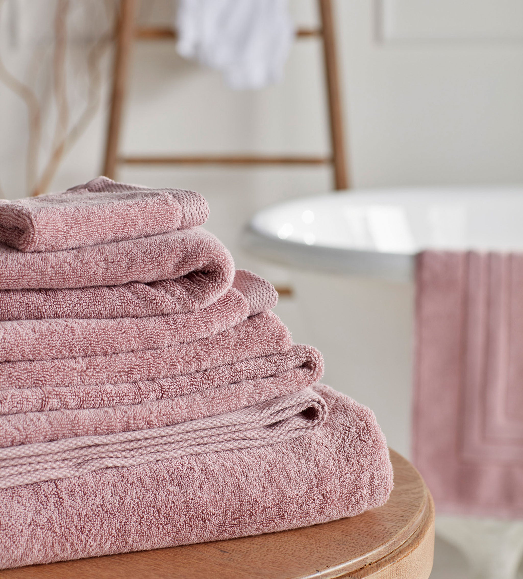 Vintage Rose Luxury Organic 100% Cotton Towels