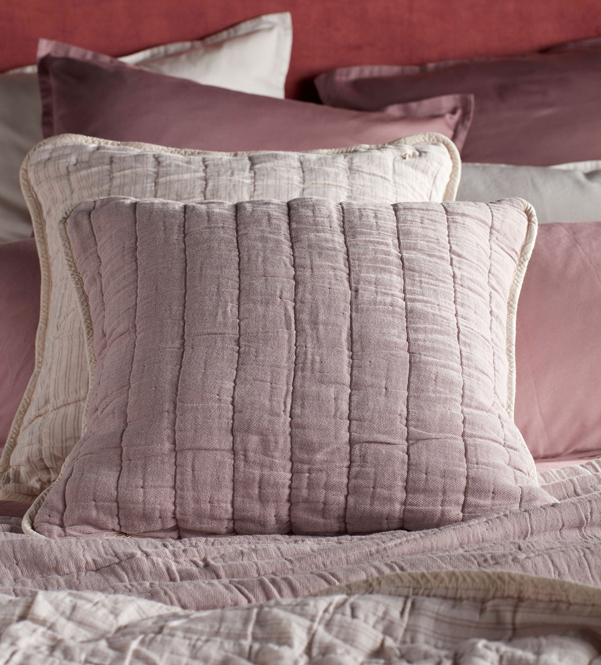 Vintage Vivienne 100% Cotton Quilted Cushion Cover