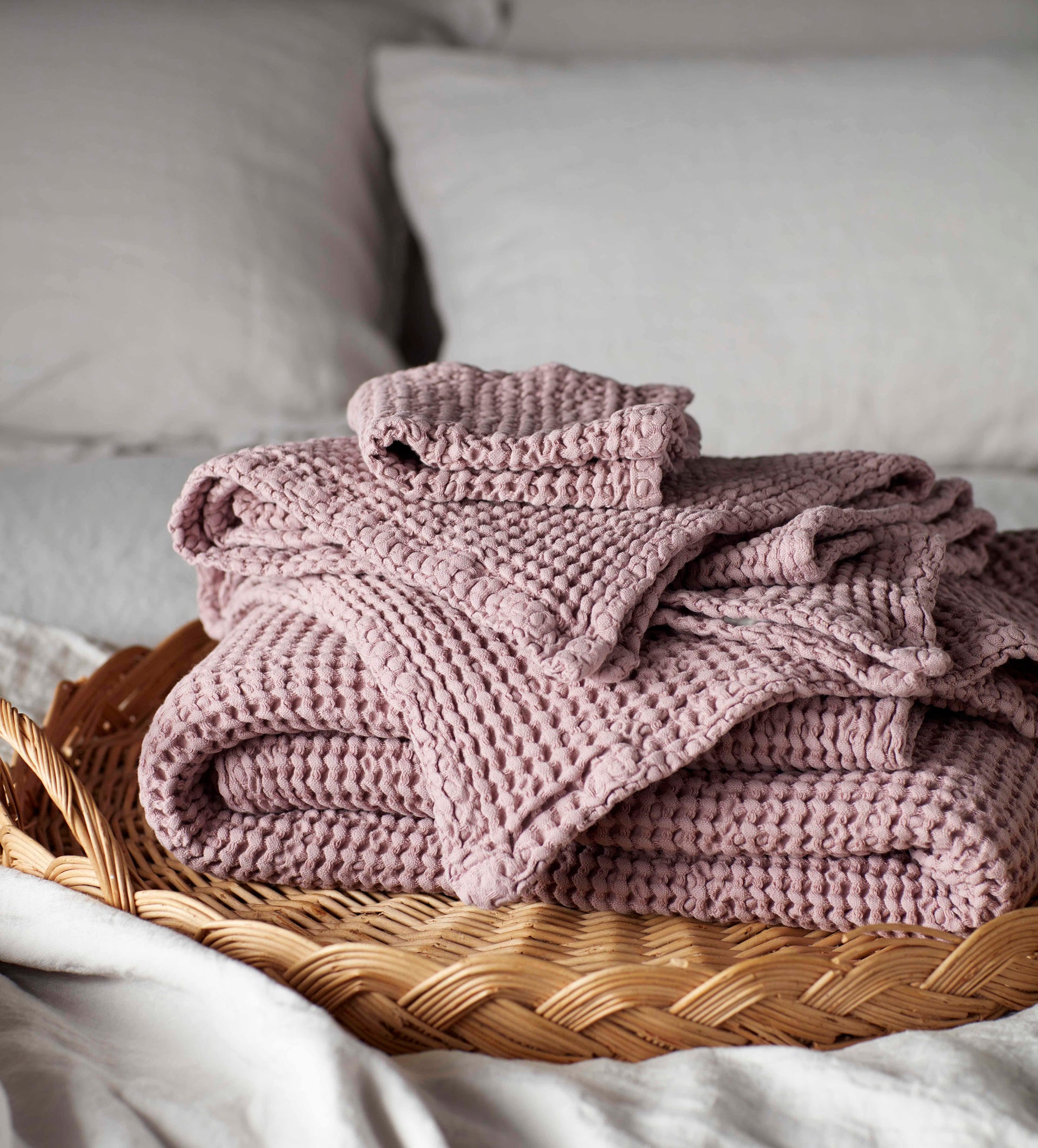 Vintage 100% Cotton Waffle Towels
