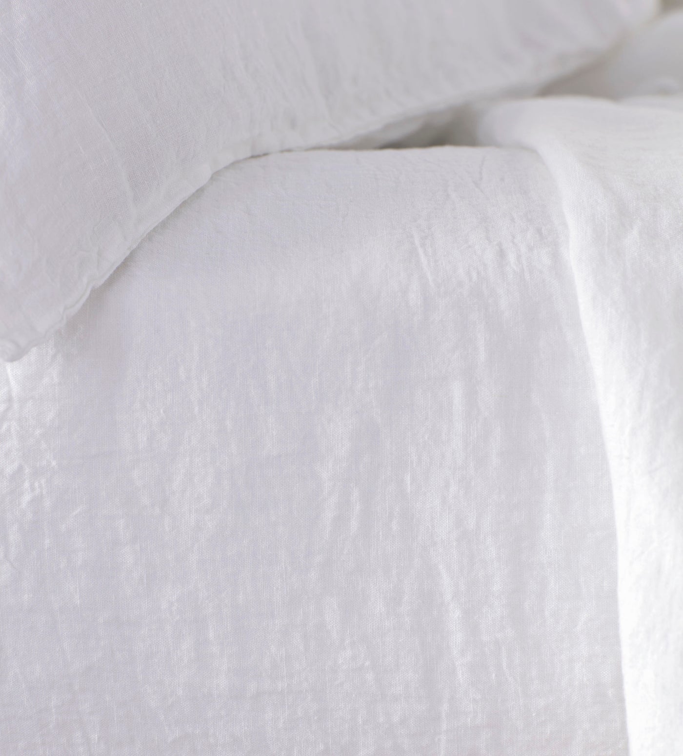 White 100% Linen Fitted Sheet