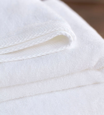 White Luxury Cotton Towels Detail