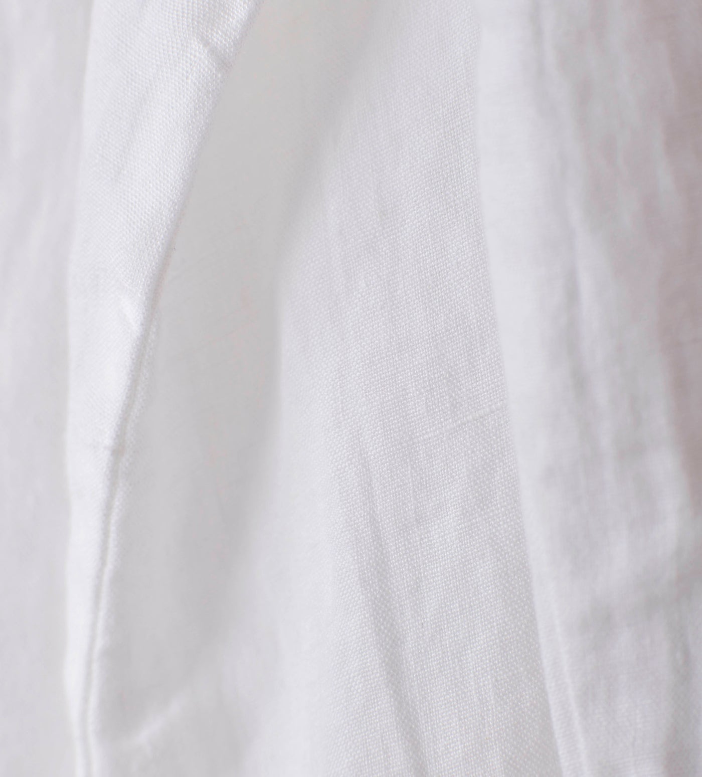 White 100 Linen Fabric Detail